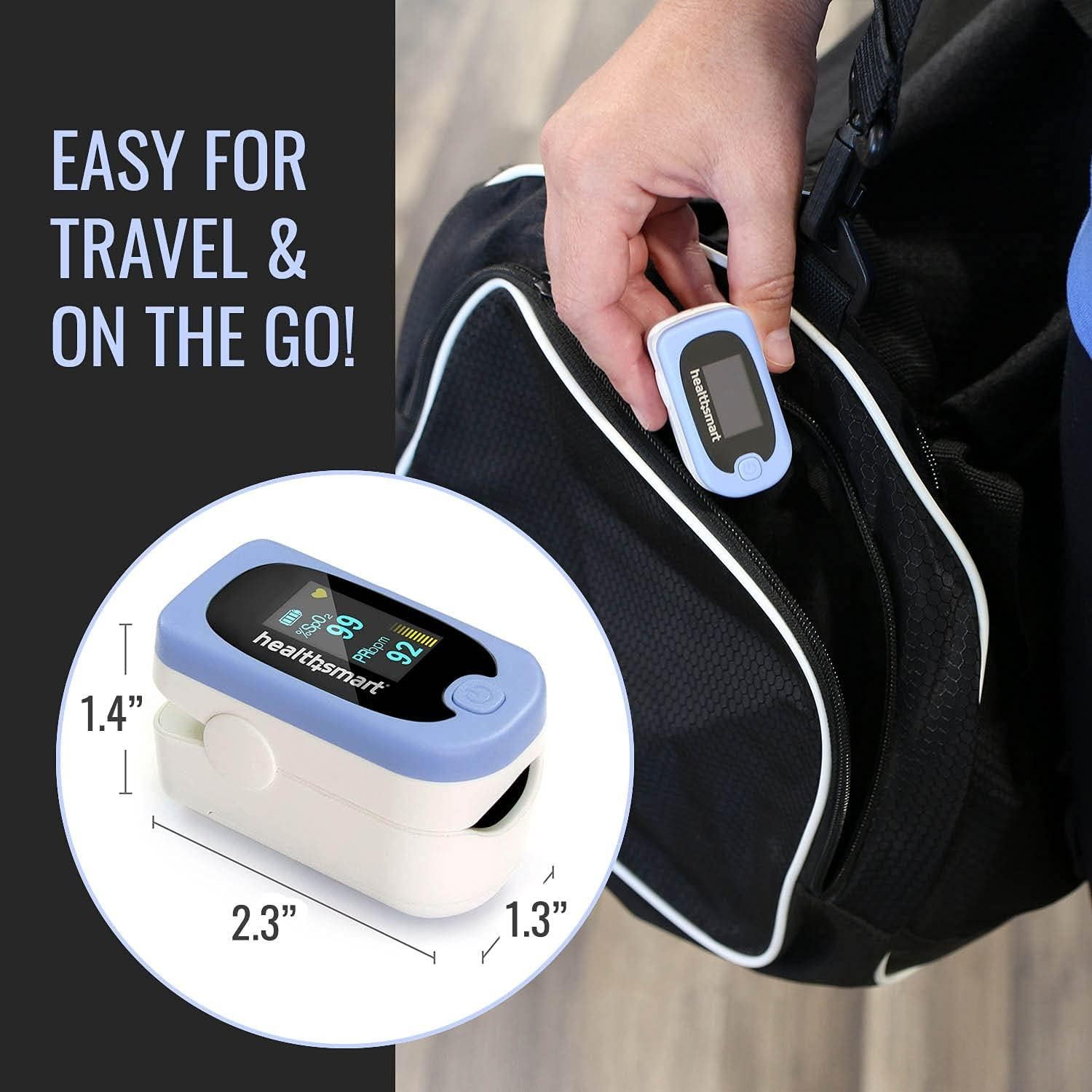 Oxímetro de Pulso HealthSmart para Dedo con Pantalla OLED