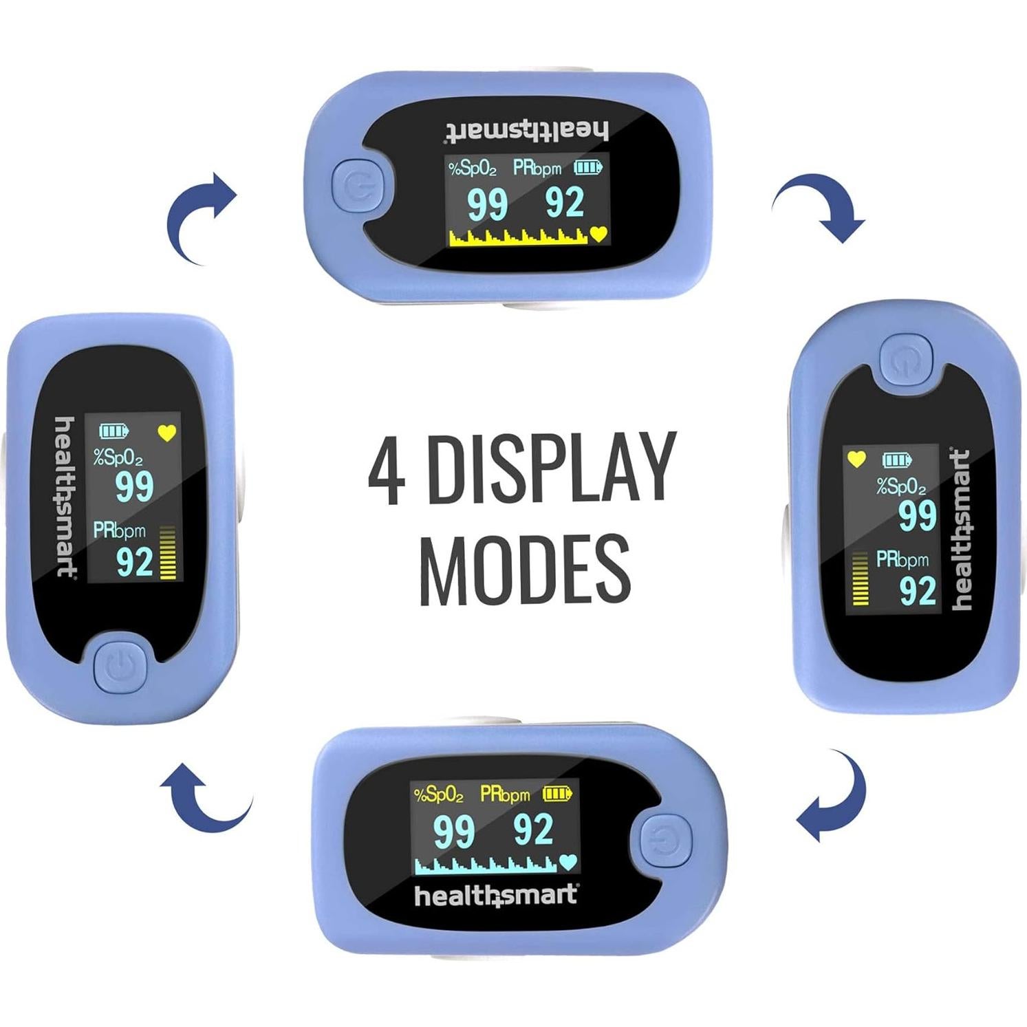 Oxímetro de Pulso HealthSmart para Dedo con Pantalla OLED