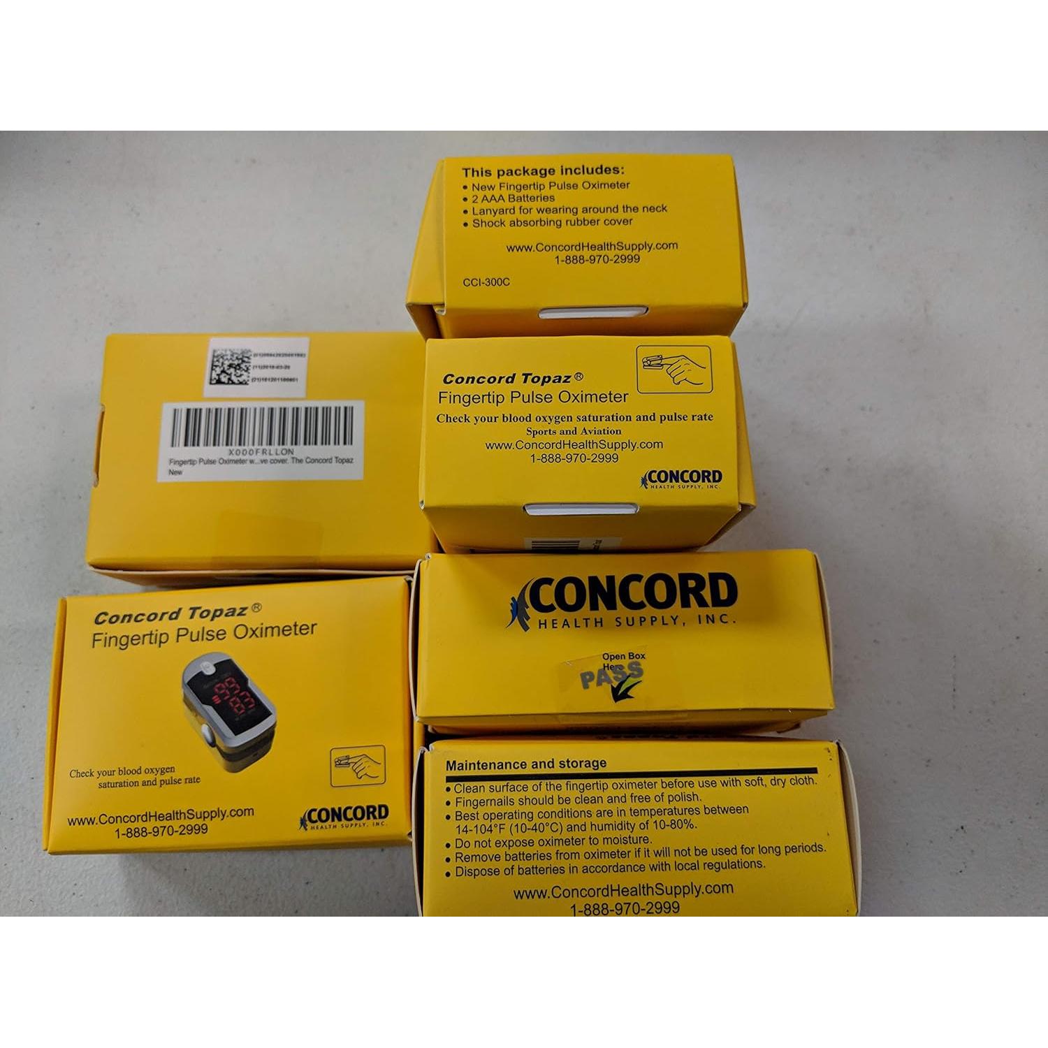 Oxímetro de Pulso Concord CCI-300C - Medición SpO2 y Pulso