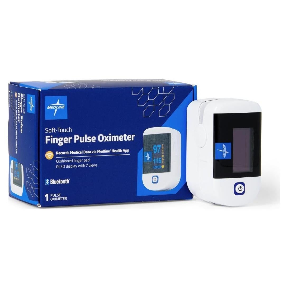 Oxímetro de Pulso Bluetooth Medline HCSM70T con Pantalla OLED