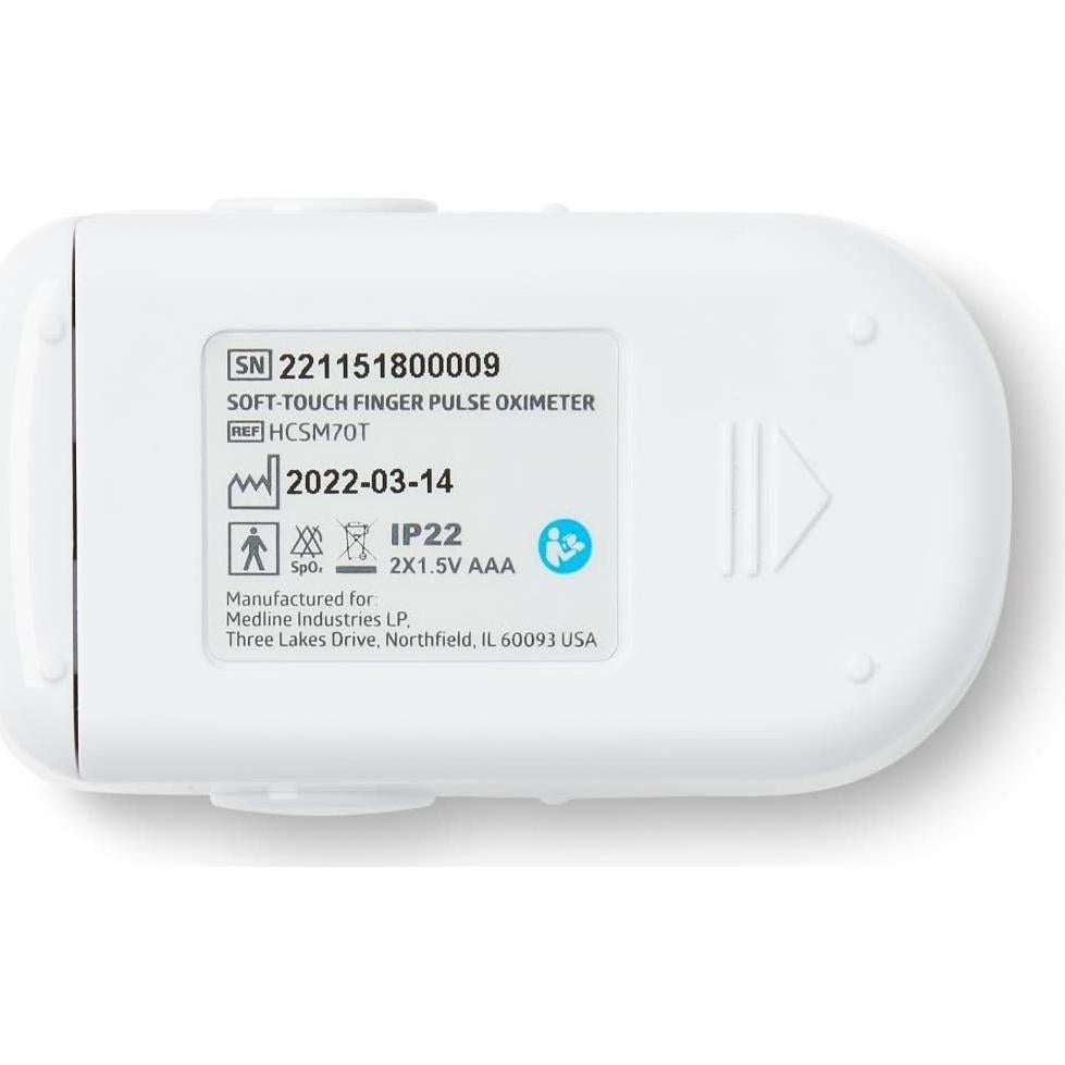 Oxímetro de Pulso Bluetooth Medline HCSM70T con Pantalla OLED