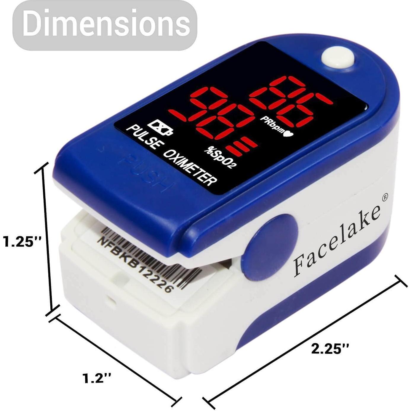Oxímetro de Pulso FL400 Facelake con Estuche y Baterías