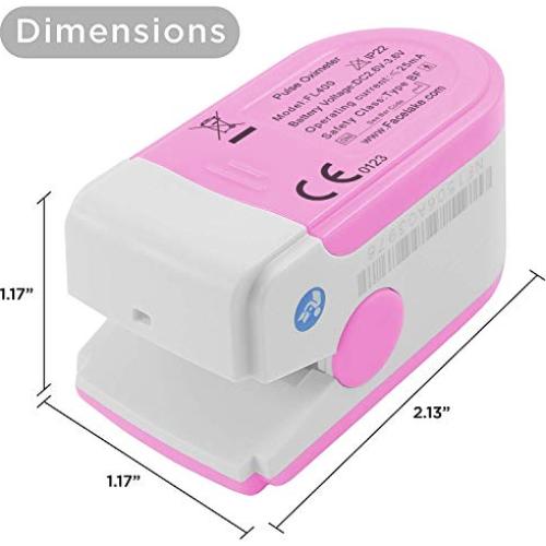Oxímetro de Pulso FaceLake FL400P Rosa con Funda y Baterías