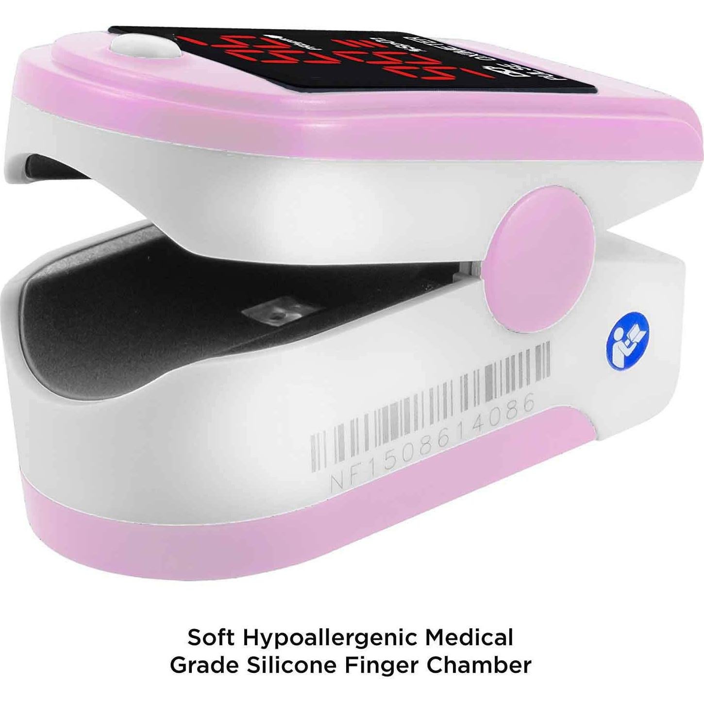 Oxímetro de Pulso FaceLake FL400P Rosa con Funda y Baterías