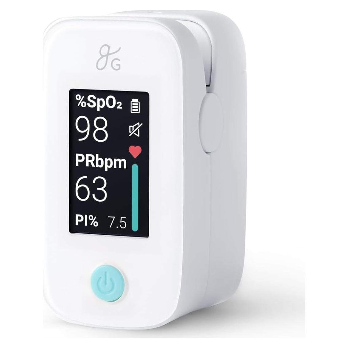 Oxímetro de Pulso Greater Goods, Mide SpO2 y Frecuencia Cardíaca