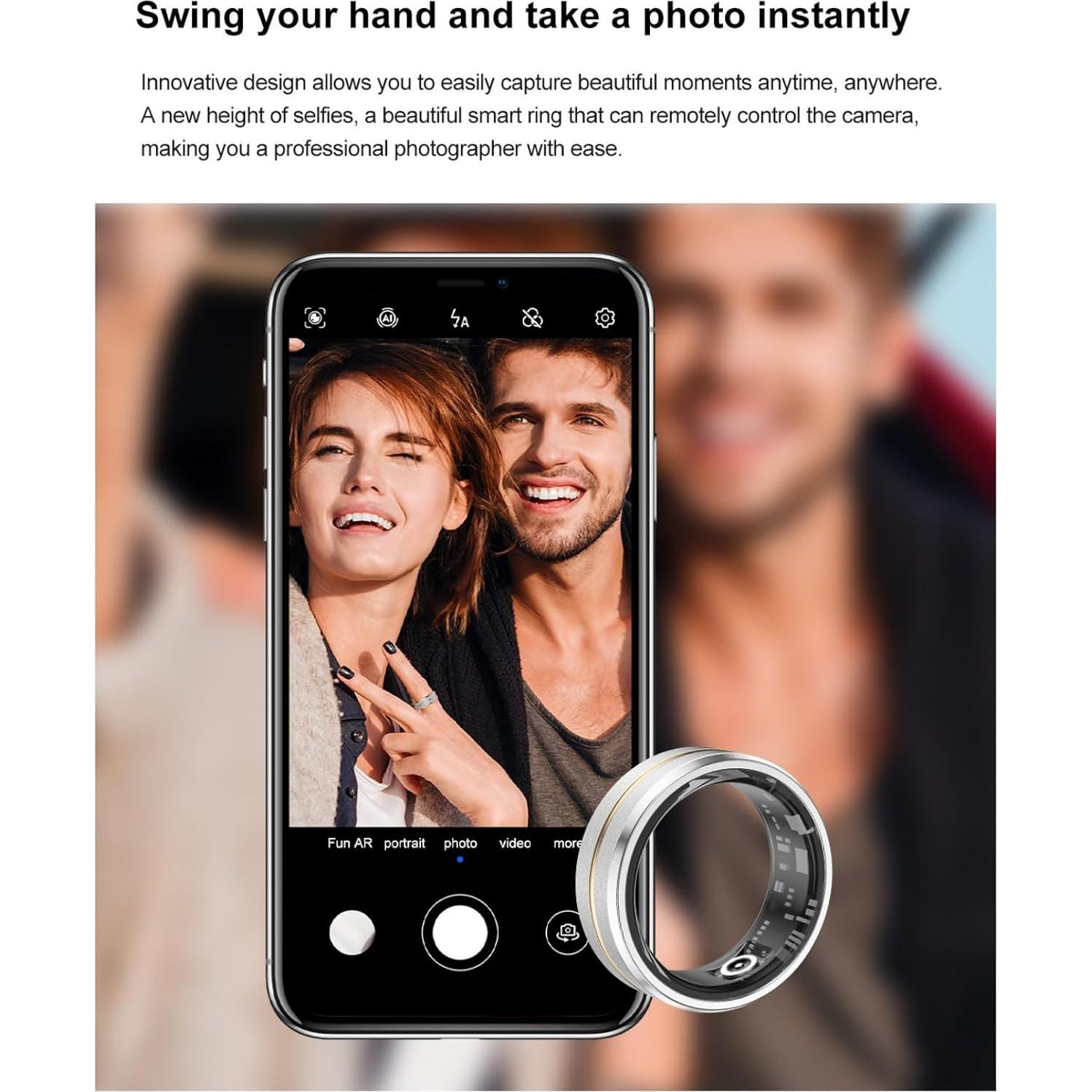Anillo Inteligente Buoikik con Monitoreo de Salud y Fitness