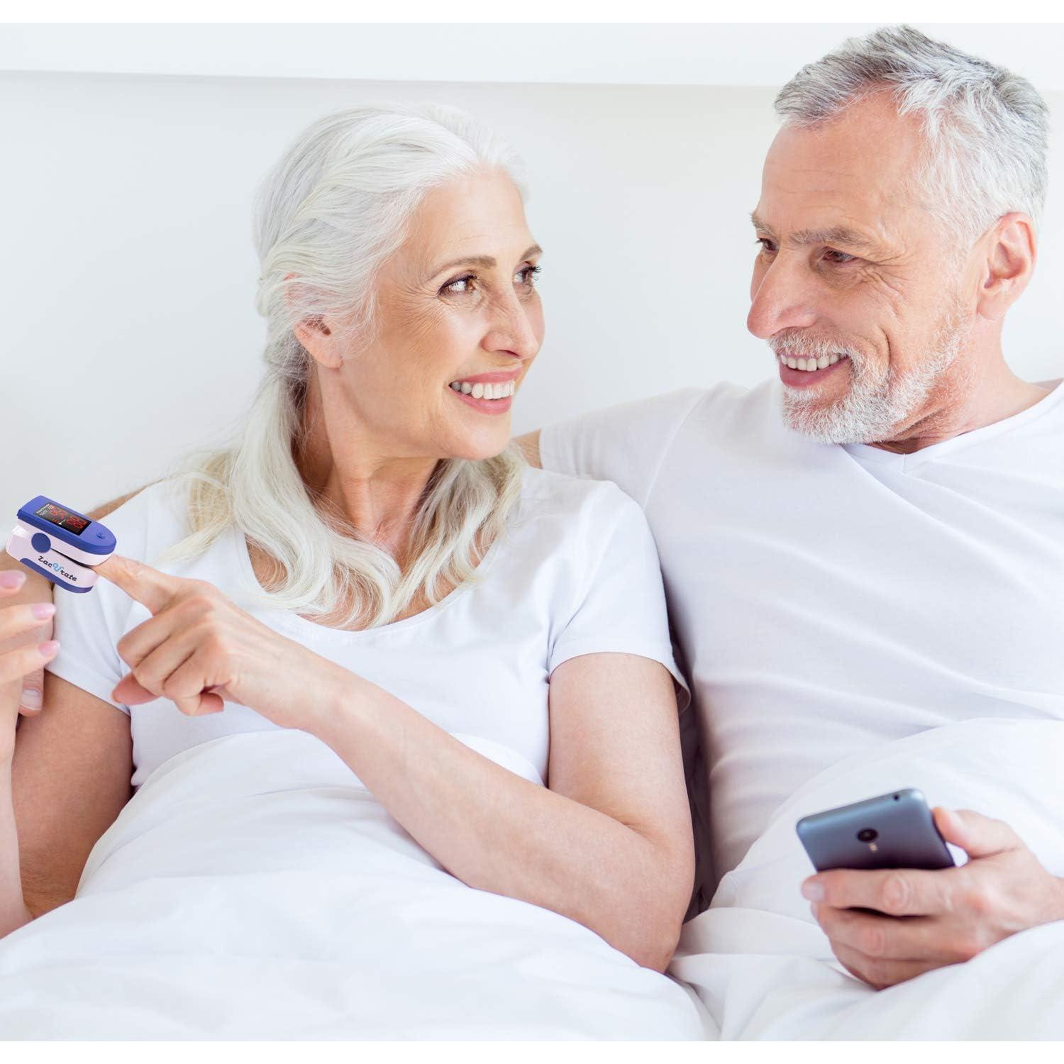 Oxímetro de Pulso Zacurate 500CL con Pantalla LED y Baterías