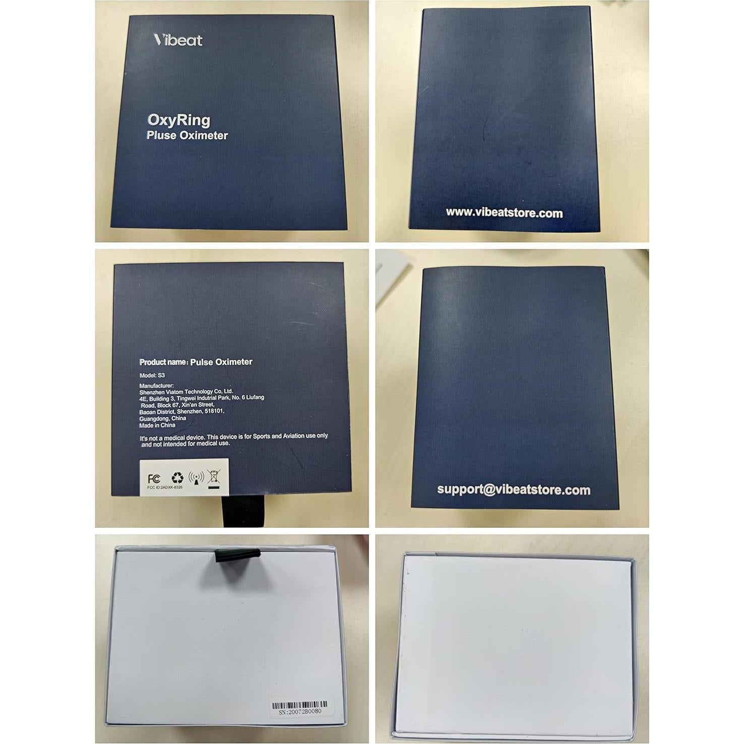 Oxímetro de Pulso Vibeat OxyRing Bluetooth - Monitor de Oxígeno