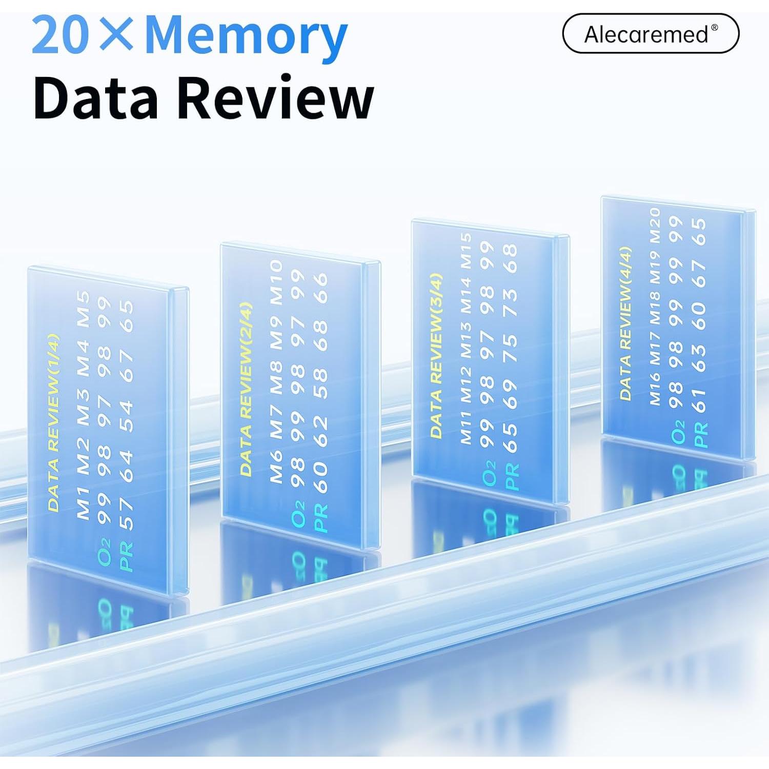 Oxímetro de Pulso Alecaremed YM301 con Pantalla TFT y Memoria