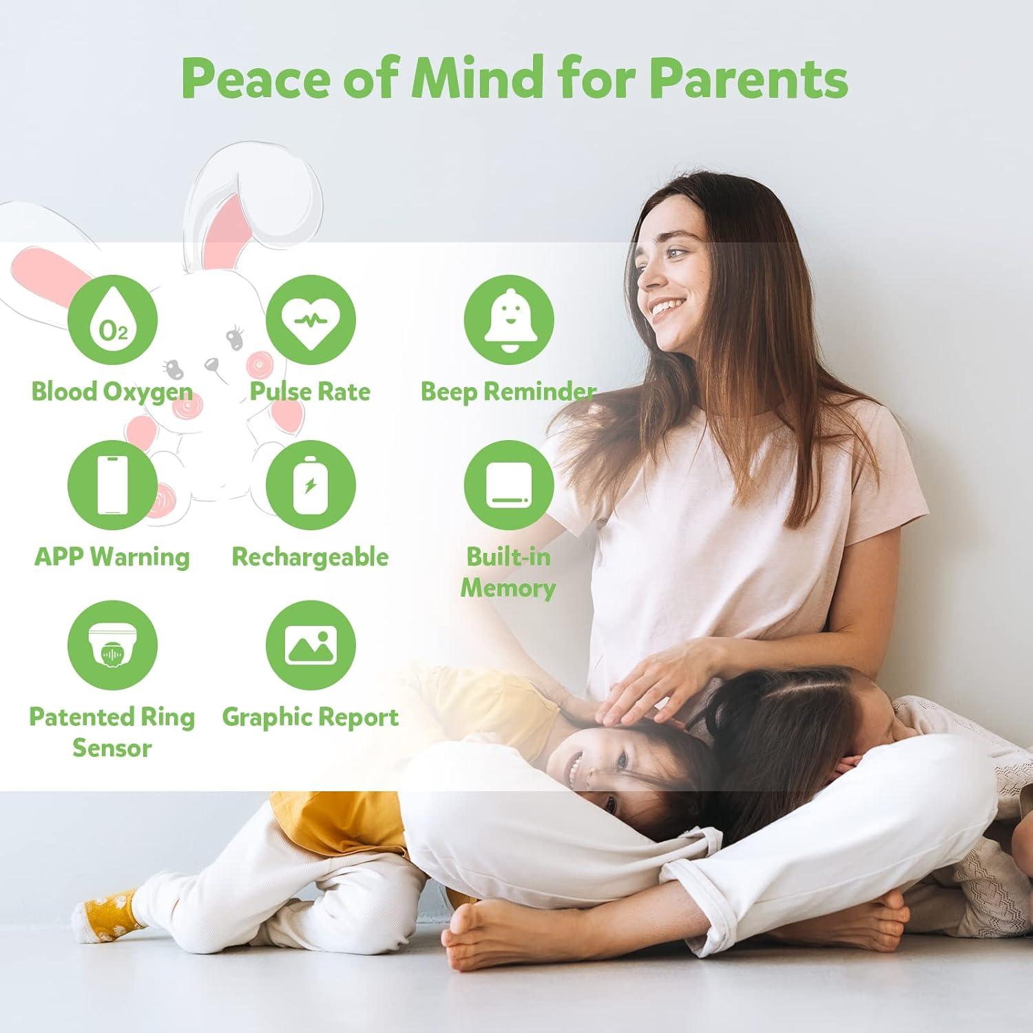 Oxímetro de Pulso KidsO2 para Niños 3-10 Años, Monitor de Oxígeno