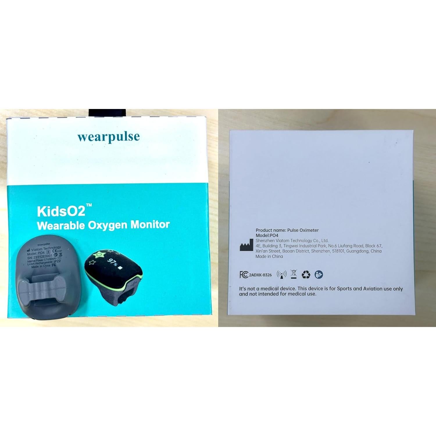 Oxímetro de Pulso KidsO2 para Niños 3-10 Años, Monitor de Oxígeno