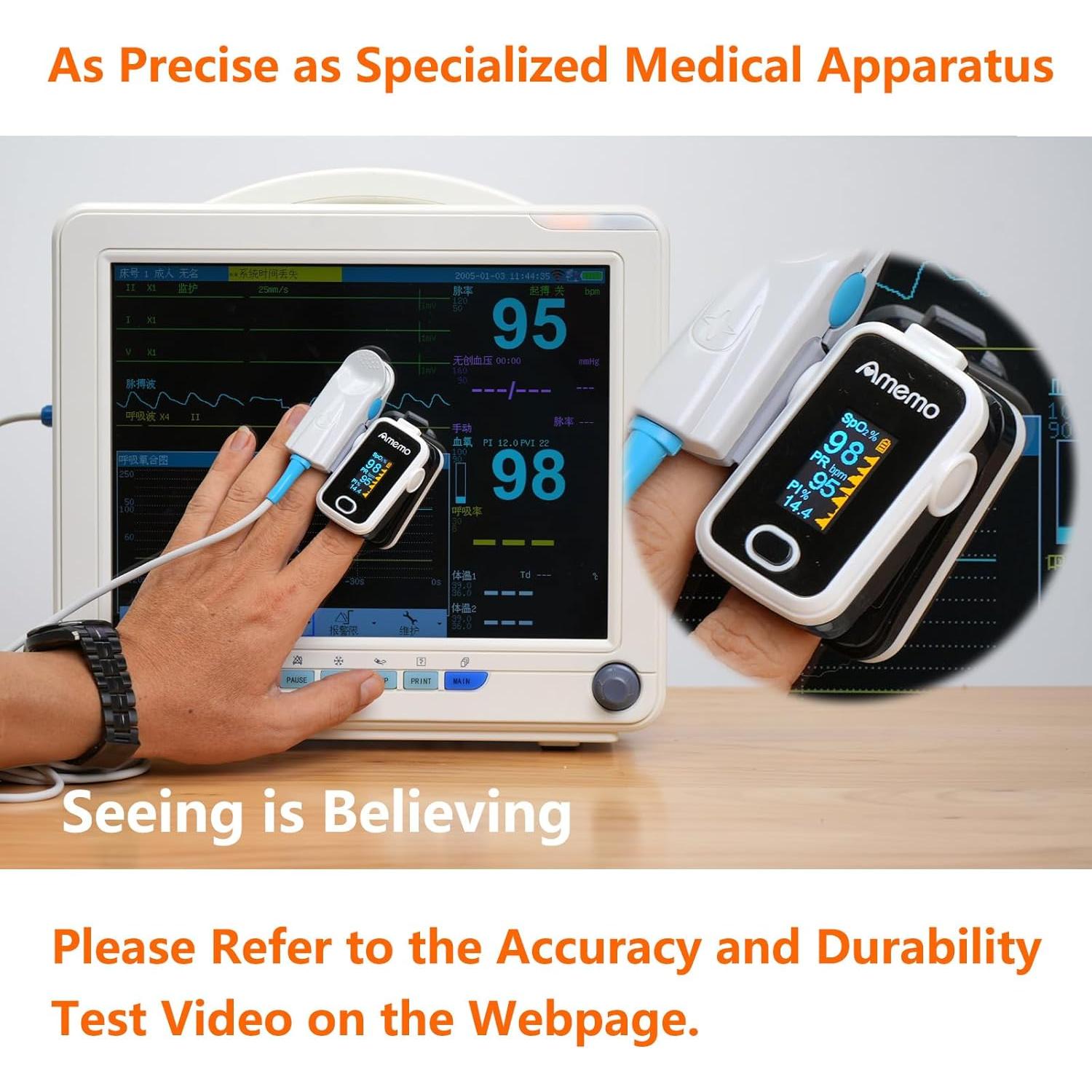 Oxímetro de Pulso SHENZHEN, Monitor de Oxígeno OLED, 91g