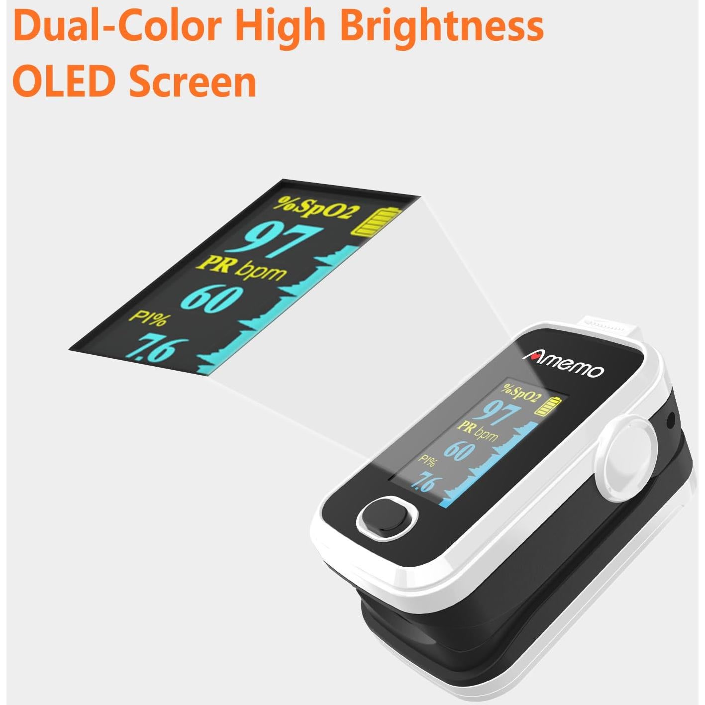 Oxímetro de Pulso SHENZHEN, Monitor de Oxígeno OLED, 91g