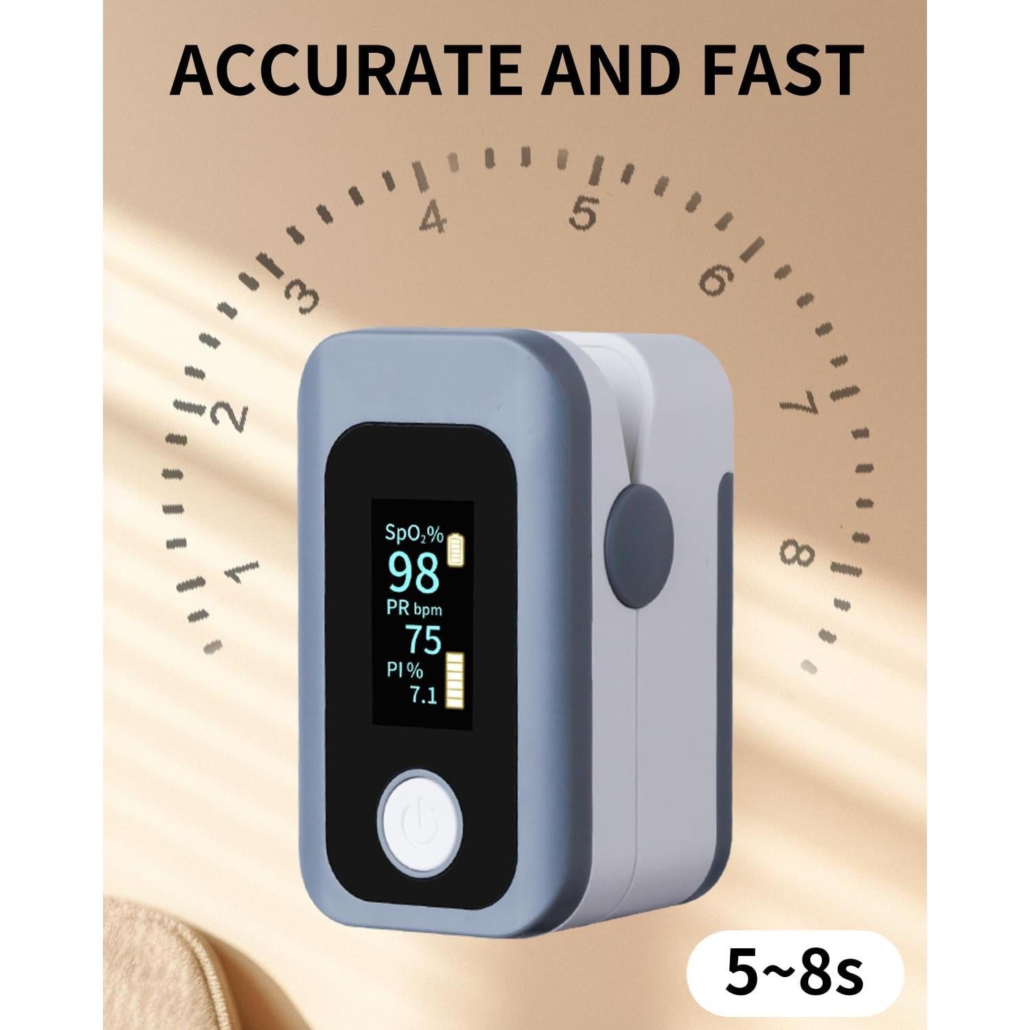 Oxímetro de Pulso AFHEALTHPI con Pantalla OLED - Medición Rápida