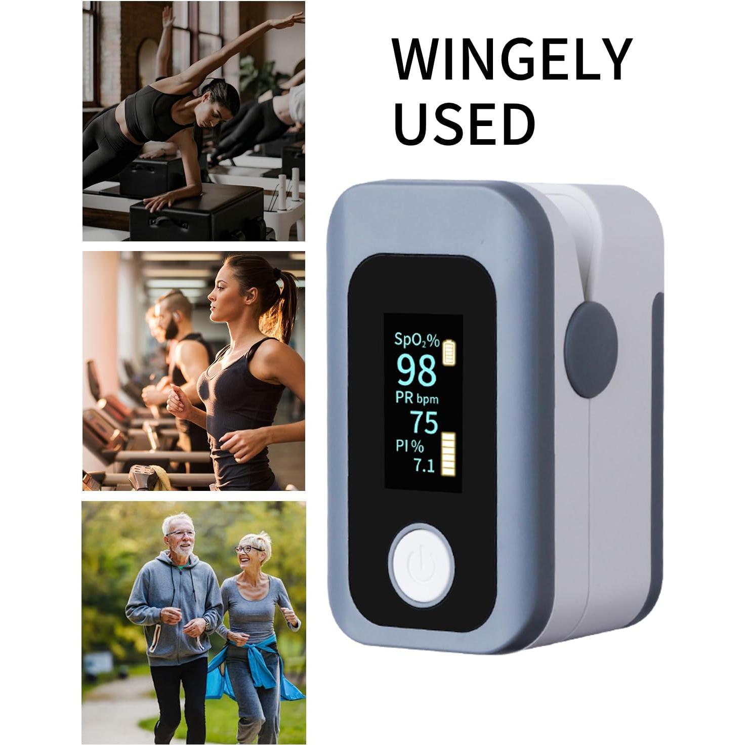 Oxímetro de Pulso AFHEALTHPI con Pantalla OLED - Medición Rápida