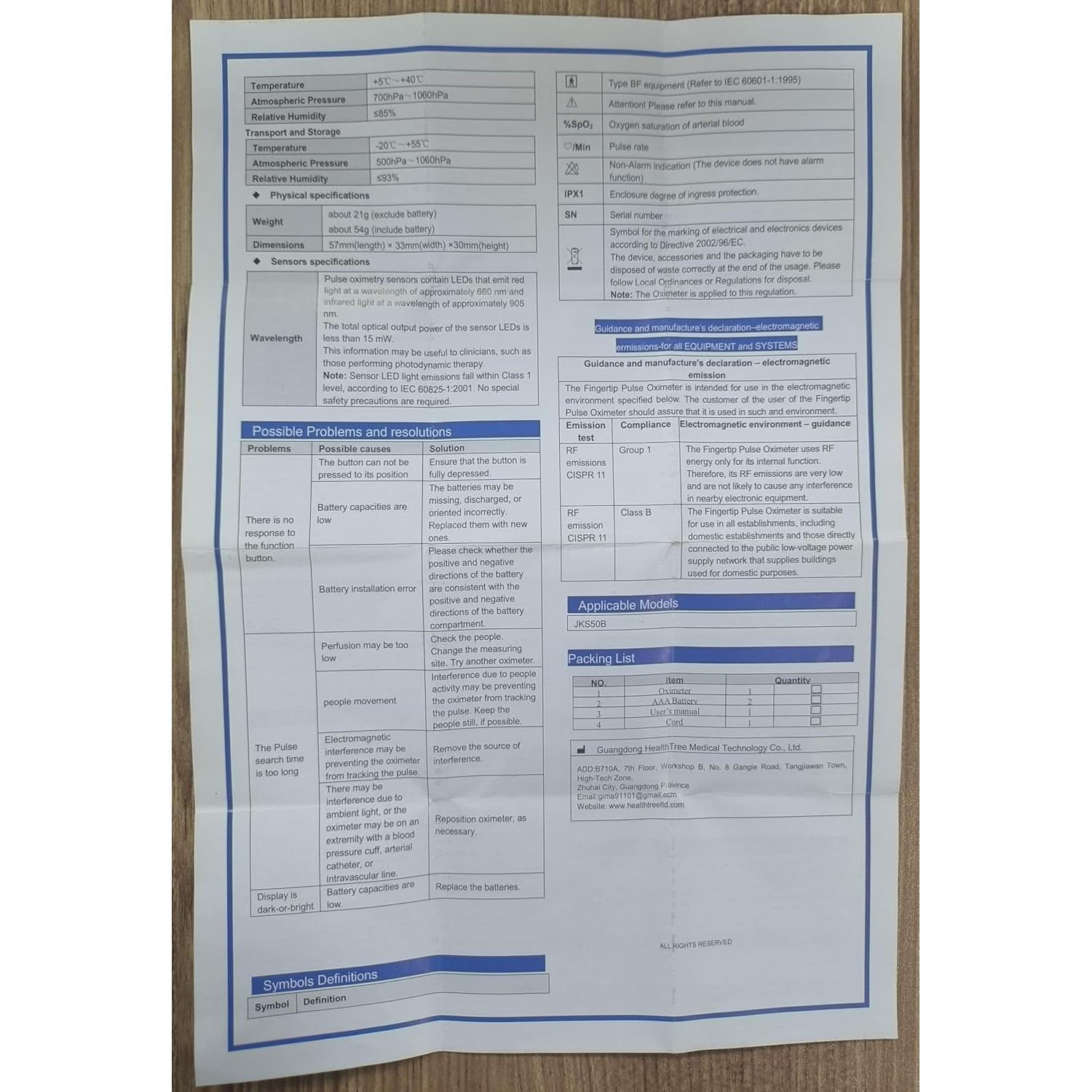 Oxímetro de Pulso MugaTree de Dedo SpO2 y Frecuencia Cardíaca
