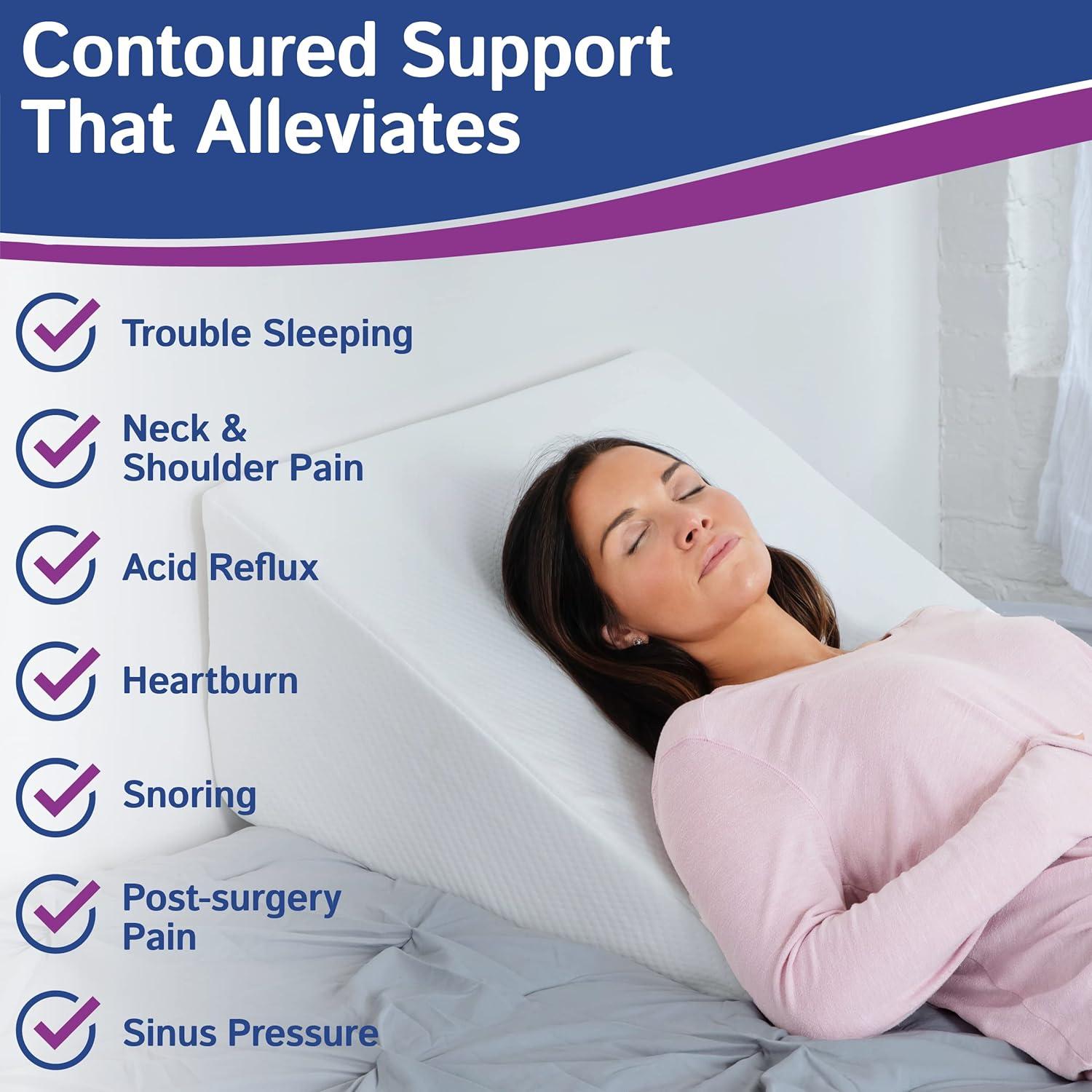 Almohada en Forma de Cuña Ebung - Espuma Viscoelástica 63.5x61 cm