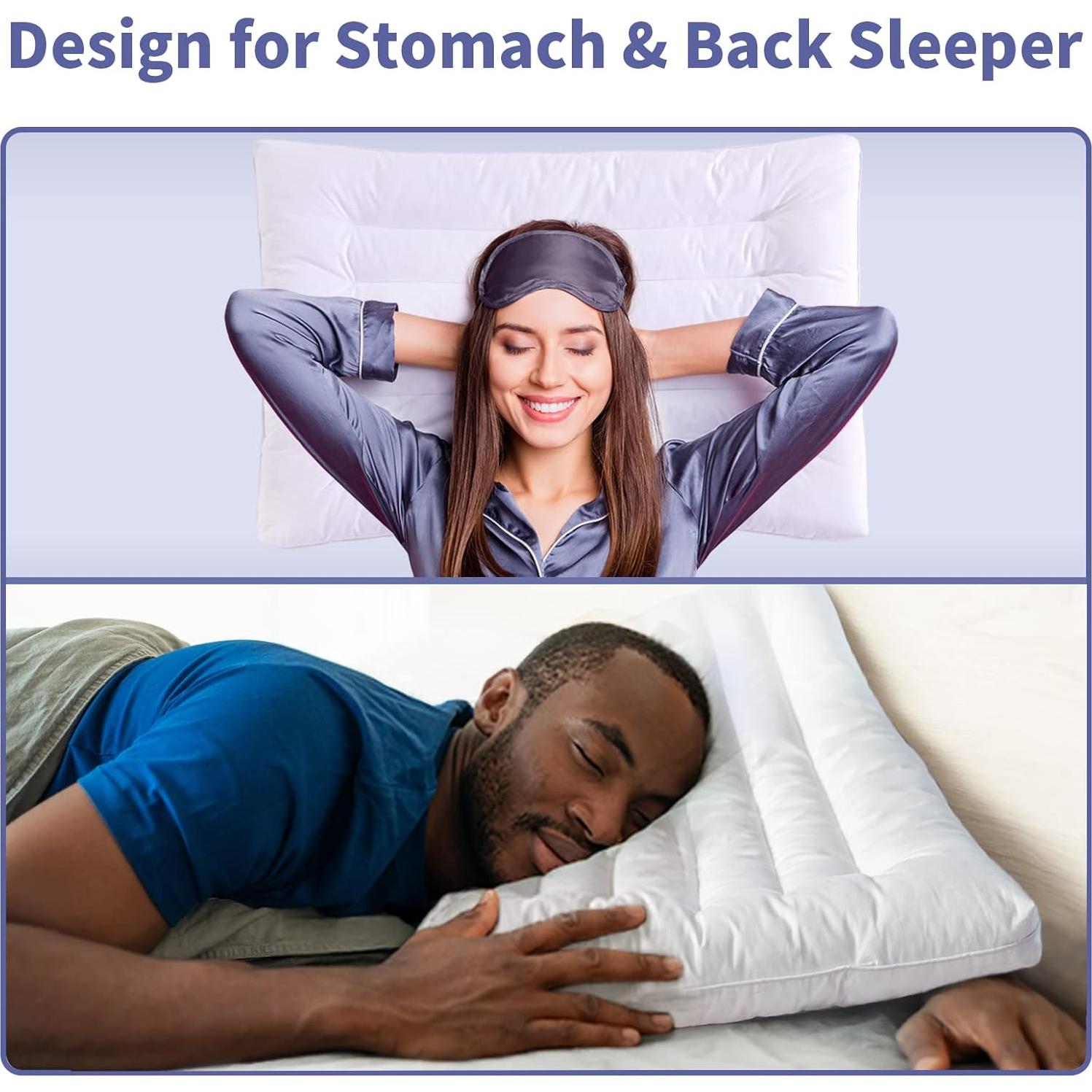 Almohada Ultra Delgada ROYALAY 18x26 cm para Dormir de Estómago