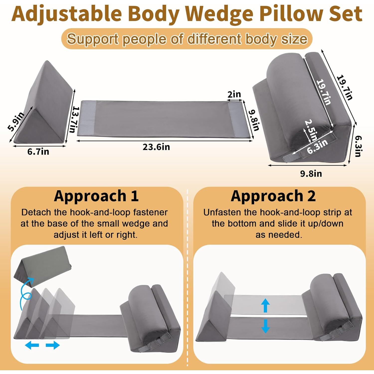 Almohada Wedge Ajustable BALAPET 3 en 1 para Dormir Lado