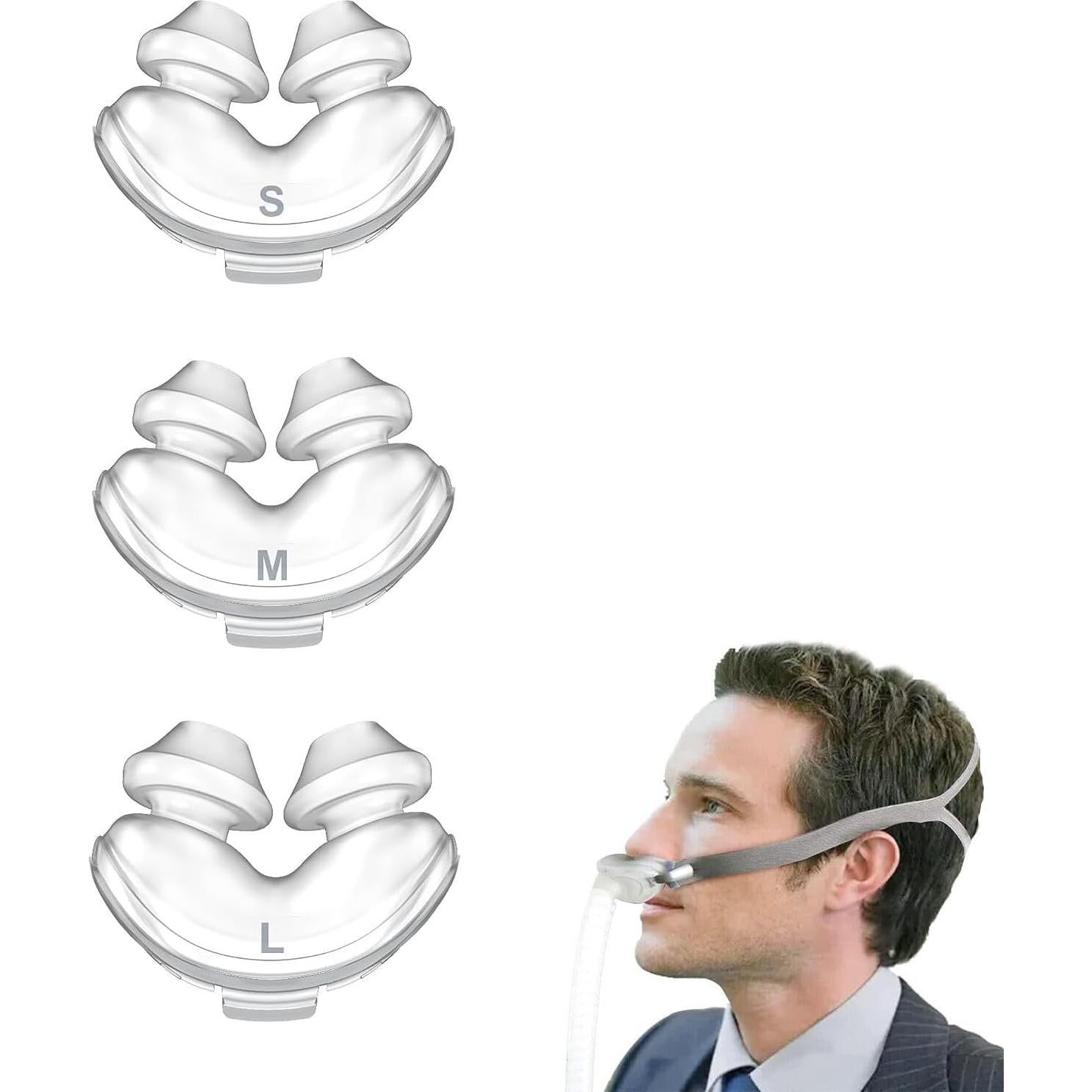 Cojín Nasal CPAP NQIAO - Reemplazo Universal 3 Tamaños