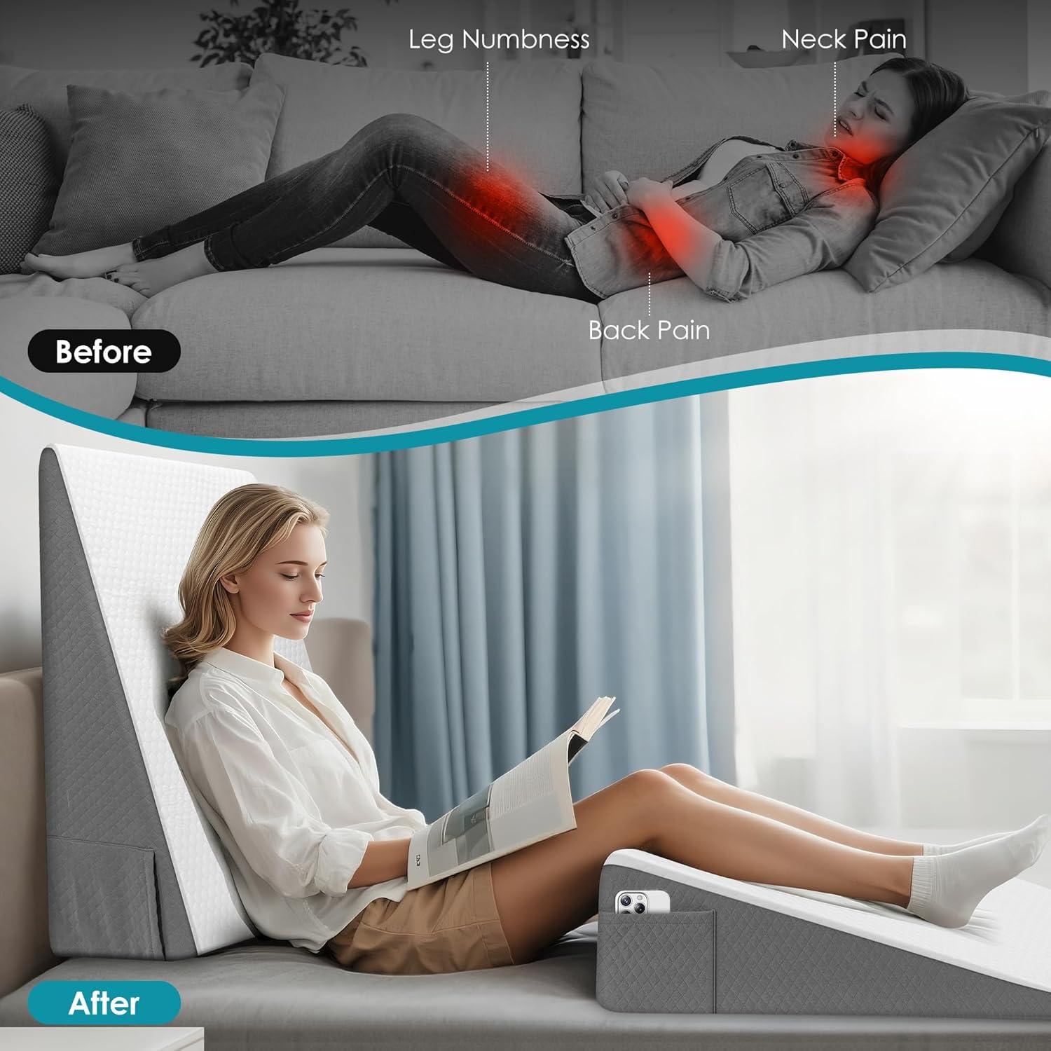 Cojín en Cuña DiffPacky 61x61x25.4 cm Espuma Viscoelástica