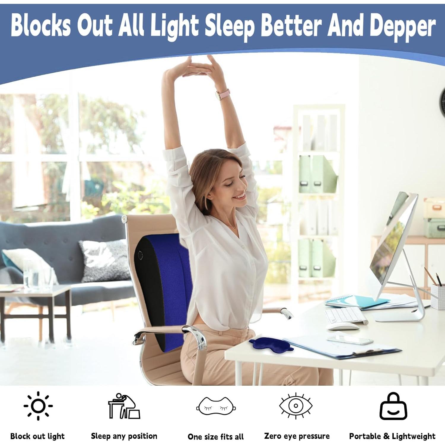 Almohada Inflable en Forma de Cuña LaClover - Azul, Compacta y Ajustable