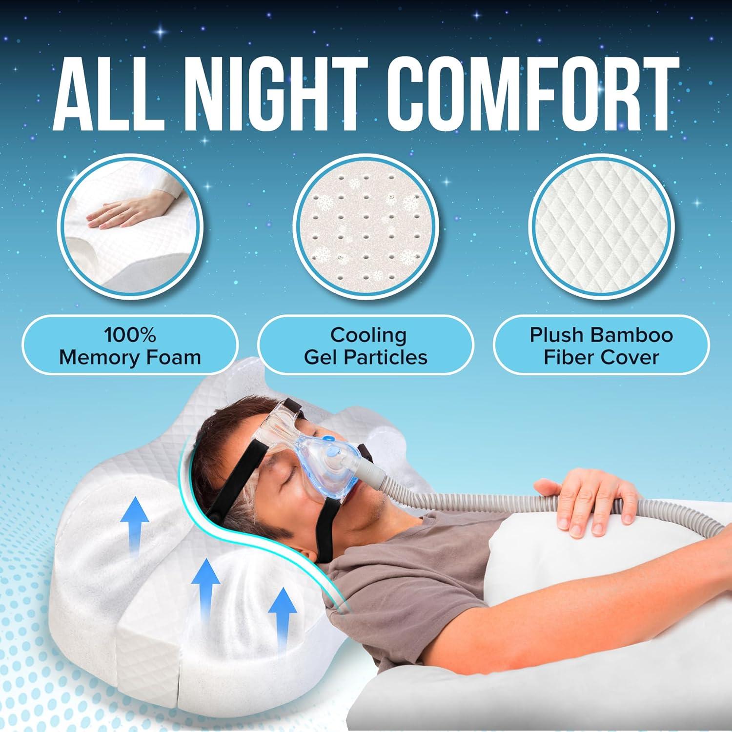 Almohada CPAP JJ CARE Ajustable para Durmientes de Lado