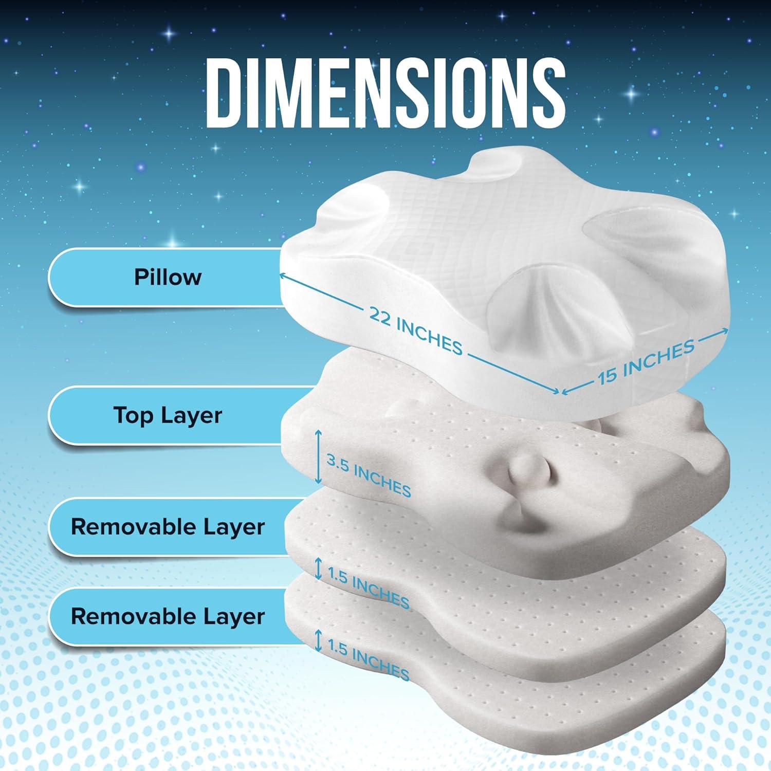 Almohada CPAP JJ CARE Ajustable para Durmientes de Lado