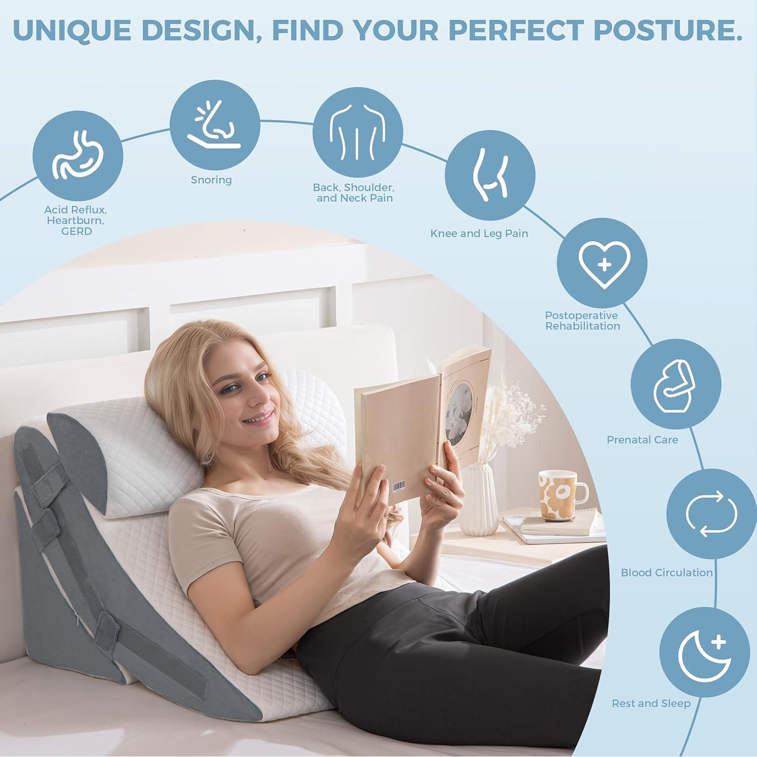 Almohada en Cuña Ortopédica Ganondorf BW-1008-GR 60x70 cm