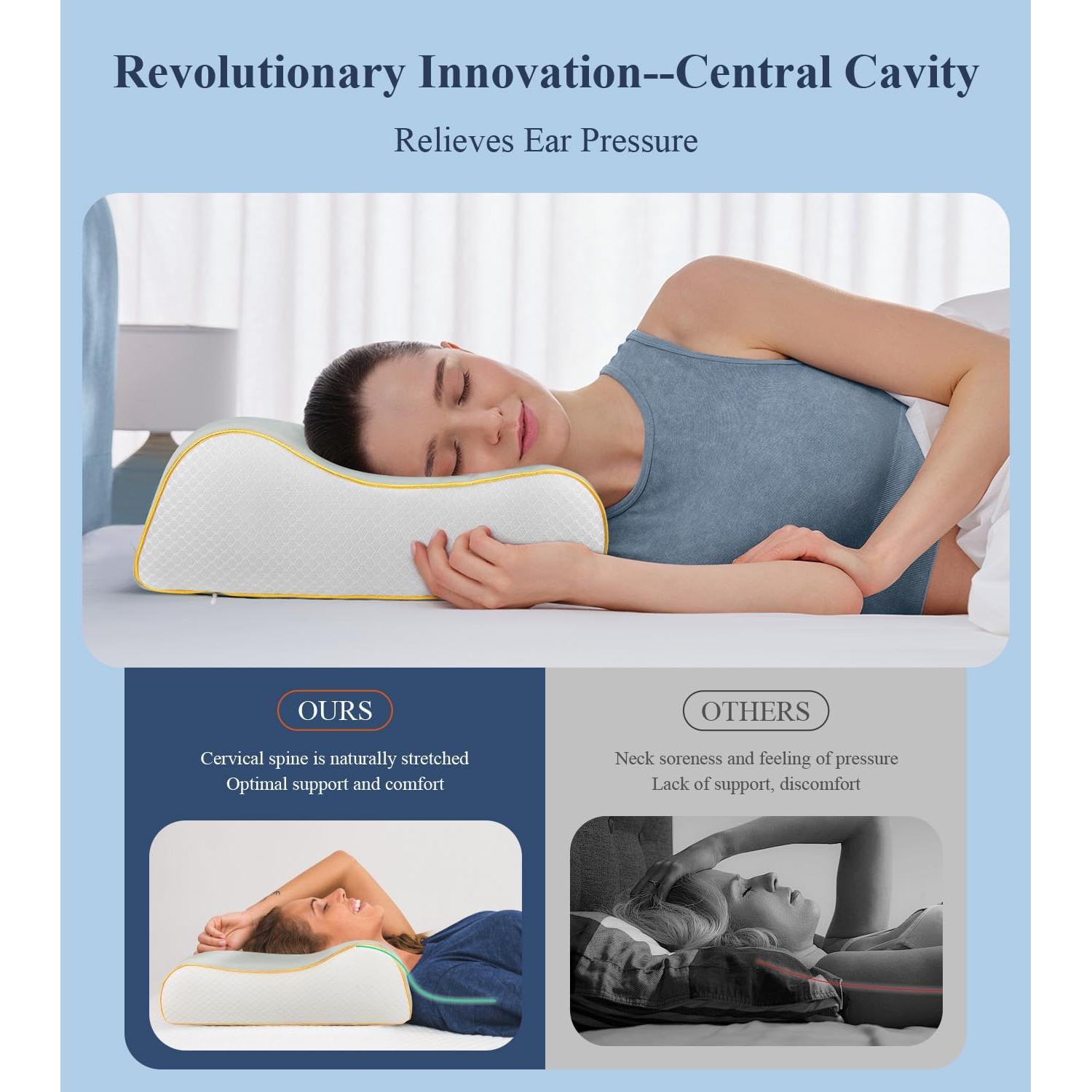 Almohada Cervical Lardop de Espuma de Memoria 60x35cm