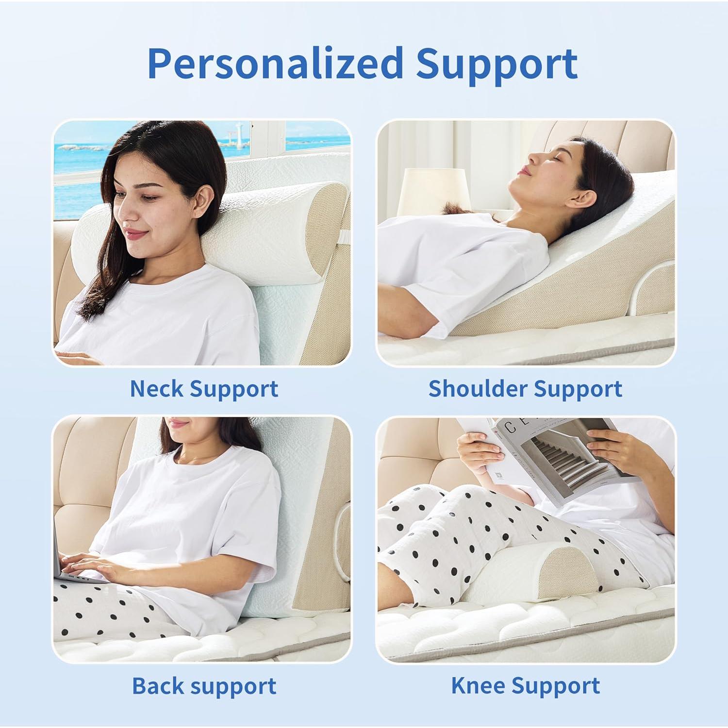 Almohada Cuña Espuma Viscoelástica Refrigerante Bedtter 61x61x25cm