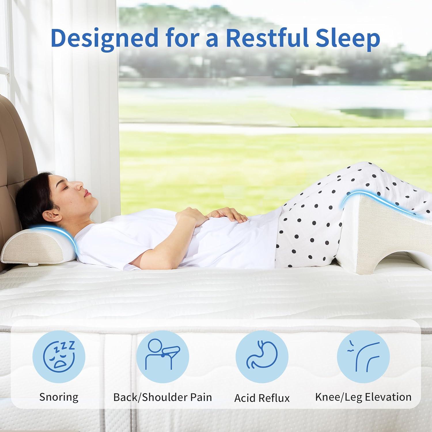 Almohada Cuña Espuma Viscoelástica Refrigerante Bedtter 61x61x25cm