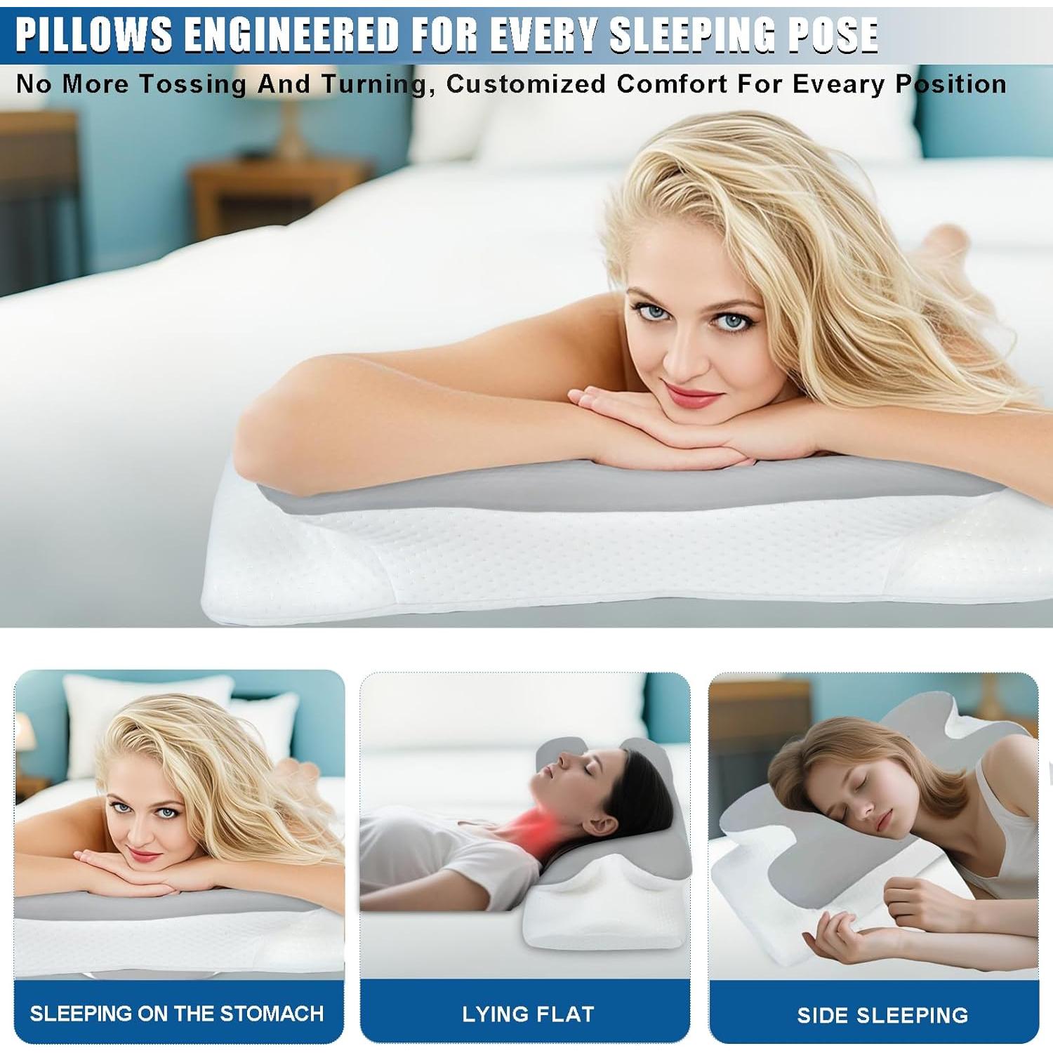 Almohada Ergonómica Enfriadora Aoceki Espuma Viscoelástica Rey