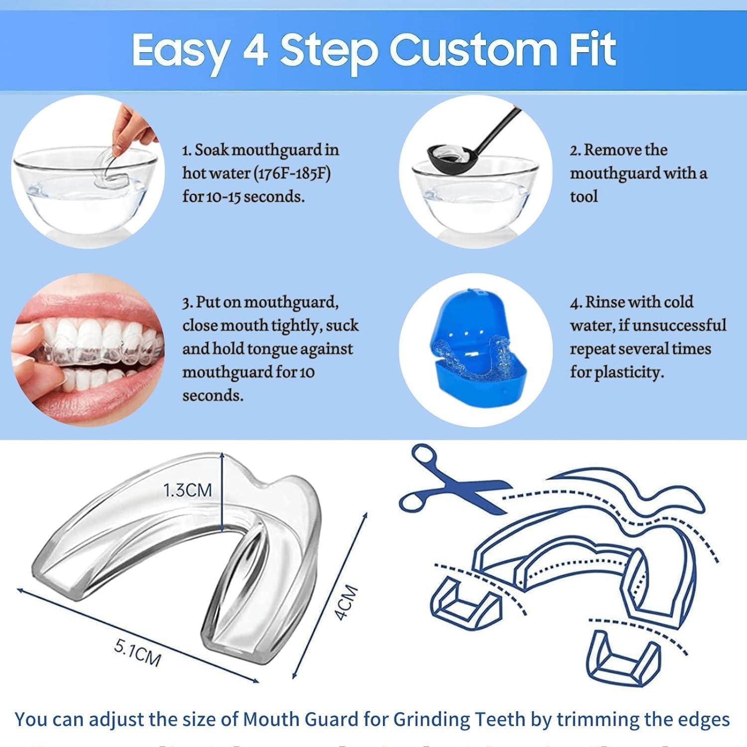 Protector Bucal Multiusos 4 Piezas para Rechinar Dientes