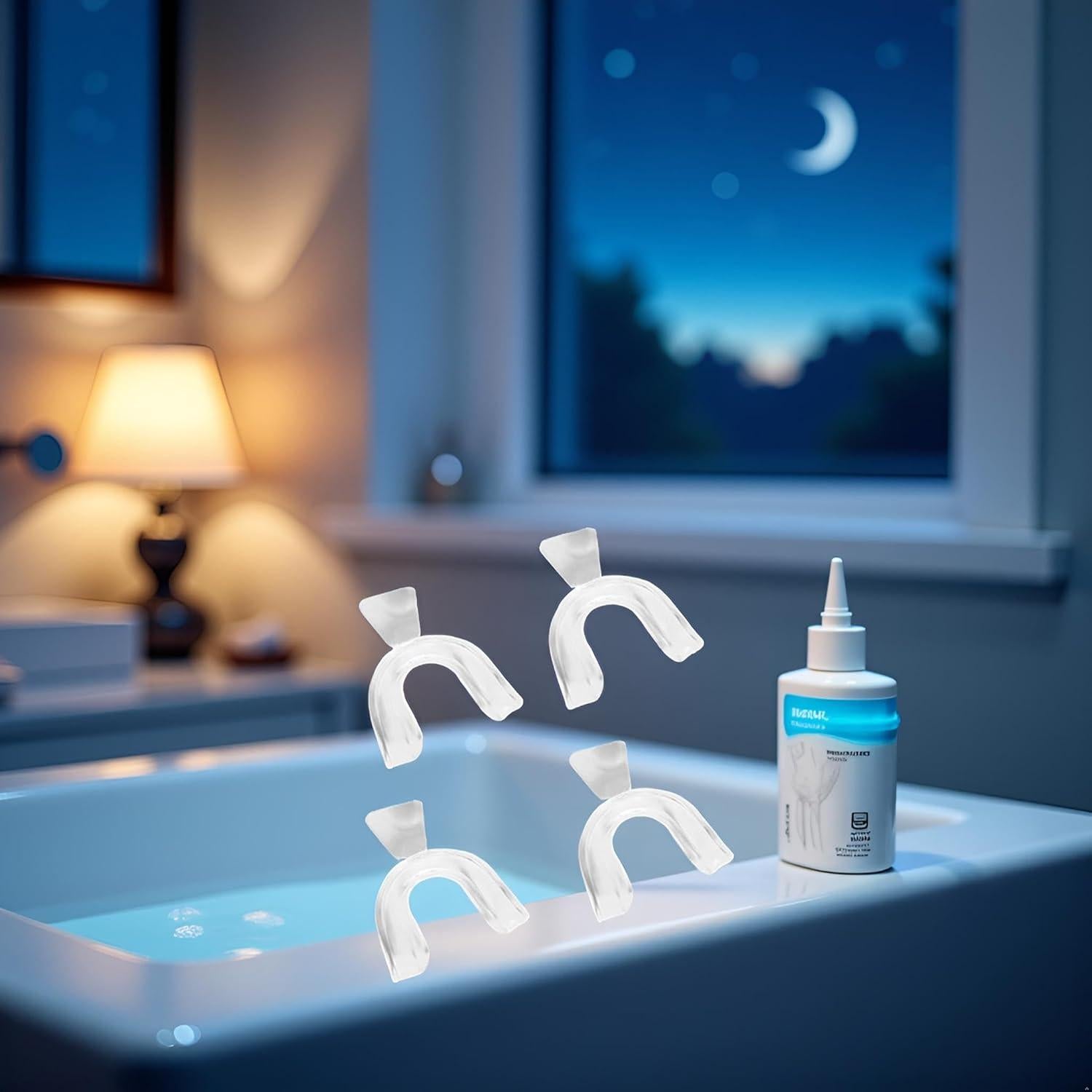 4 Protectores Bucales de Silicona Rosojodg para Bruxismo y Deportes