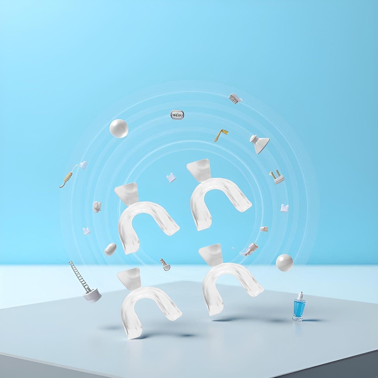 4 Protectores Bucales de Silicona Rosojodg para Bruxismo y Deportes