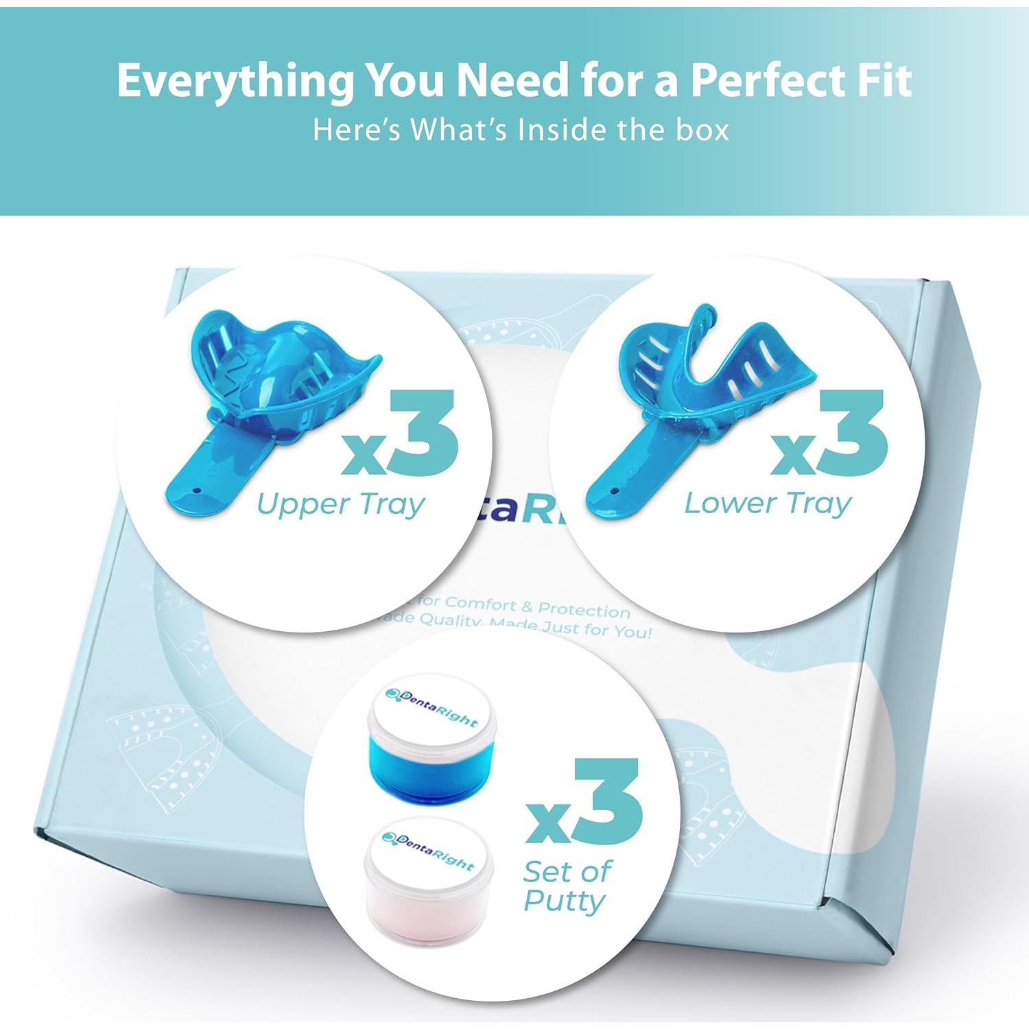 Kit de Férula Dental Personalizada DentaRight para Bruxismo