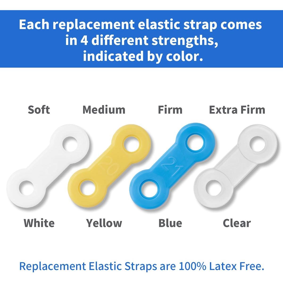 20 Correas Elásticas Reemplazo Antisnoring Makosmi 16mm Amarillo