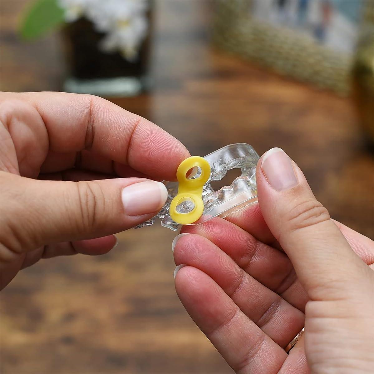 20 Correas Elásticas Reemplazo Antisnoring Makosmi 16mm Amarillo