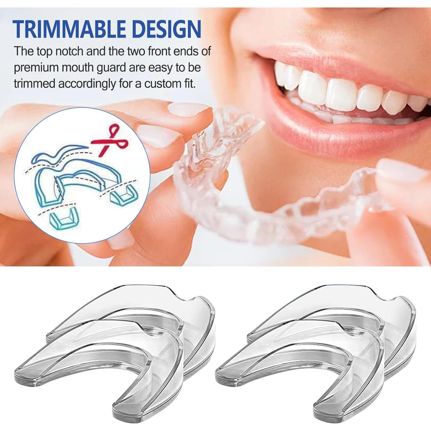 Paquete de 4 Protectores Bucales Moldeables PMUBEAUTY para Bruxismo
