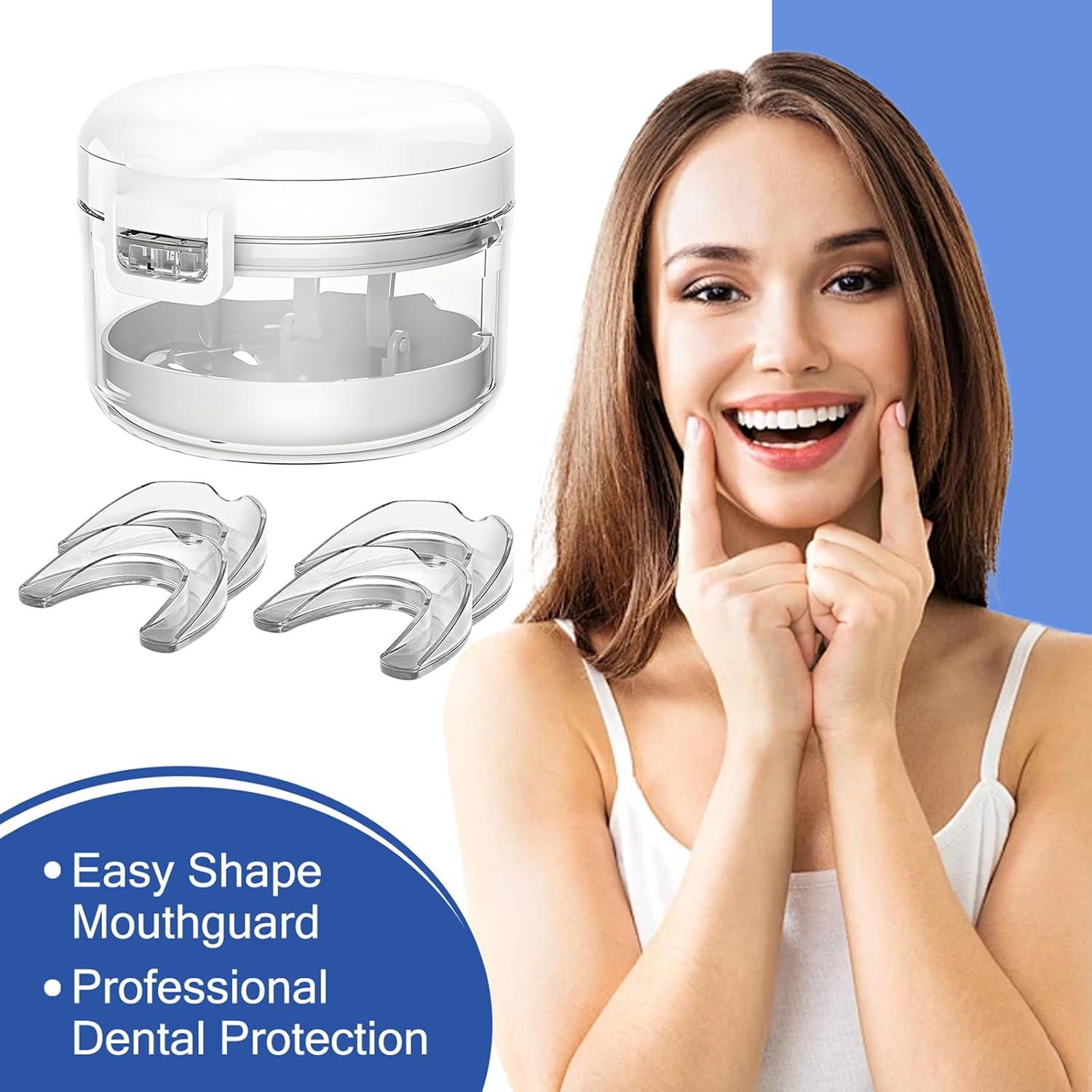 Paquete de 4 Protectores Bucales Moldeables PMUBEAUTY para Bruxismo