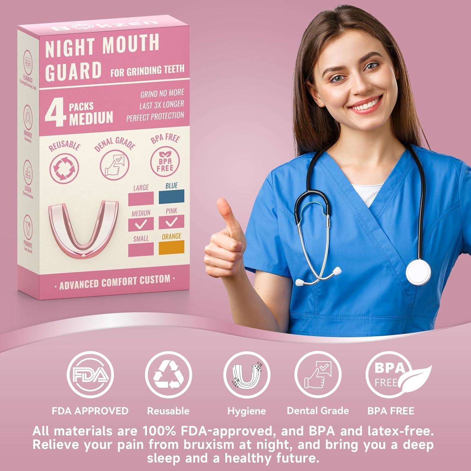 Paquete de 4 Protectores Nocturnos BOKZEN Medianos Rosa