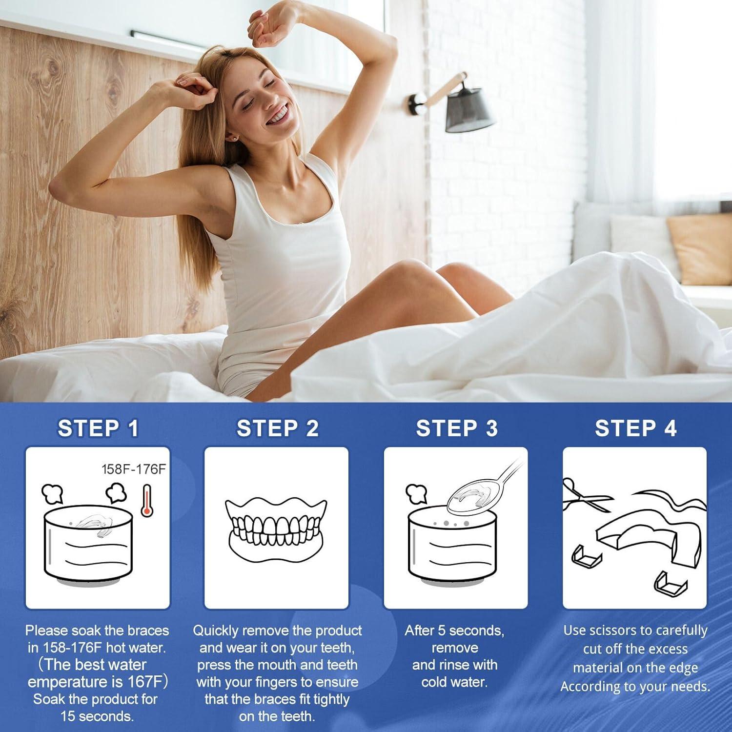 Protector Bucal Anti Grinding OHALEEP - 4 Piezas, Tamaños Ajustables