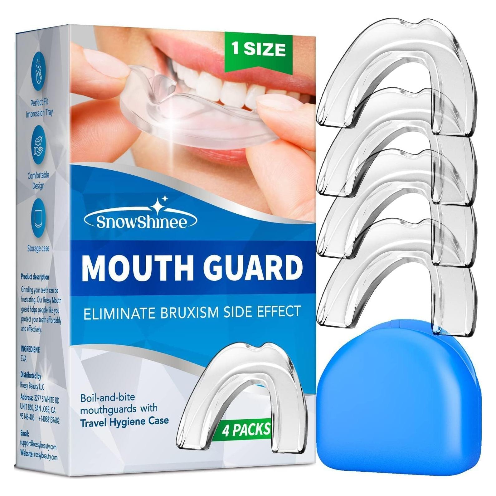 Protector Bucal Snowshinee para Rechinar Dientes - 4 Unidades