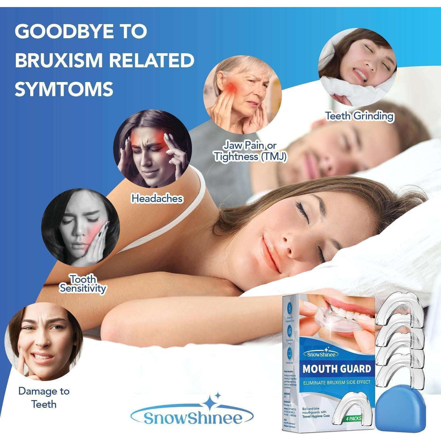 Protector Bucal Snowshinee para Rechinar Dientes - 4 Unidades