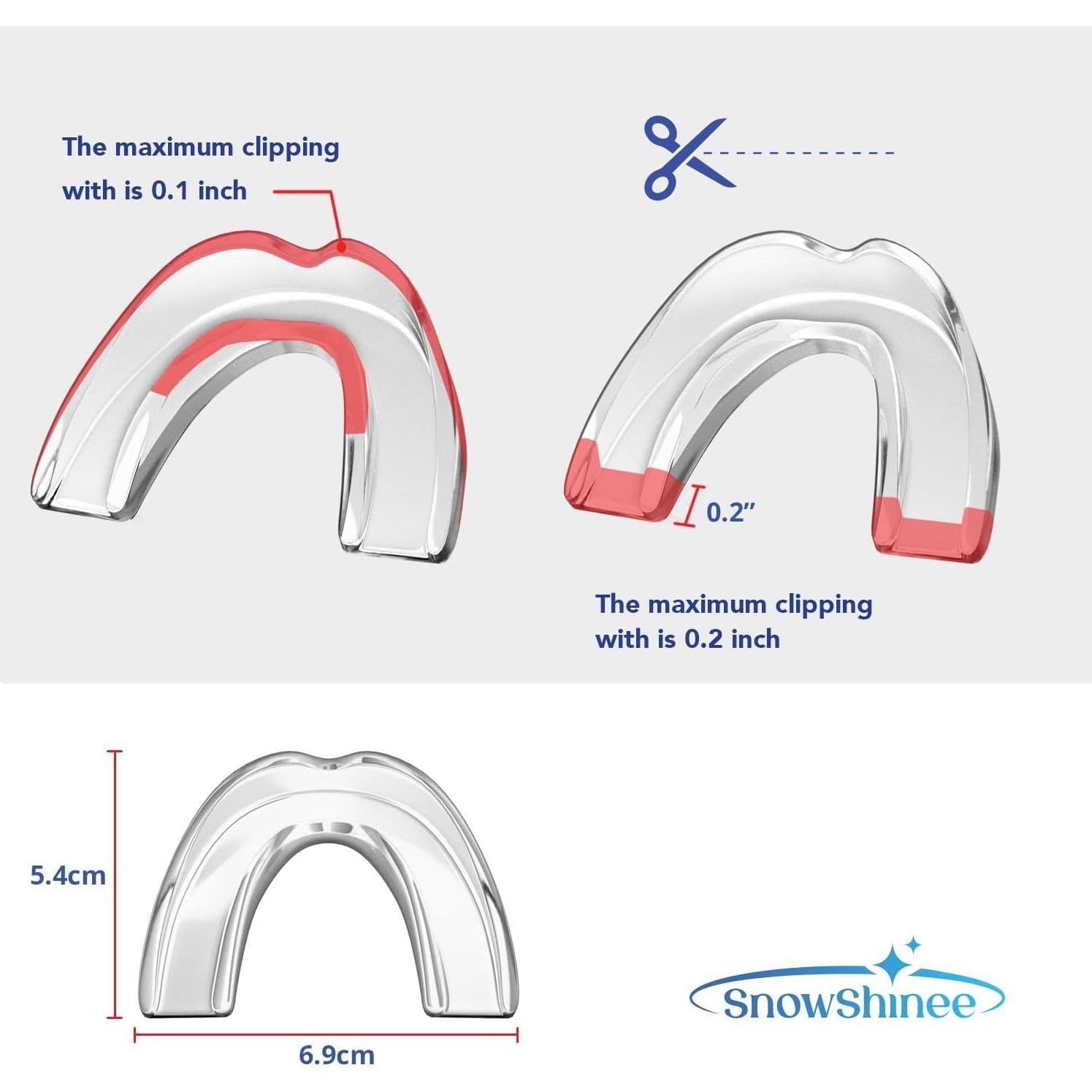 Protector Bucal Snowshinee para Rechinar Dientes - 4 Unidades