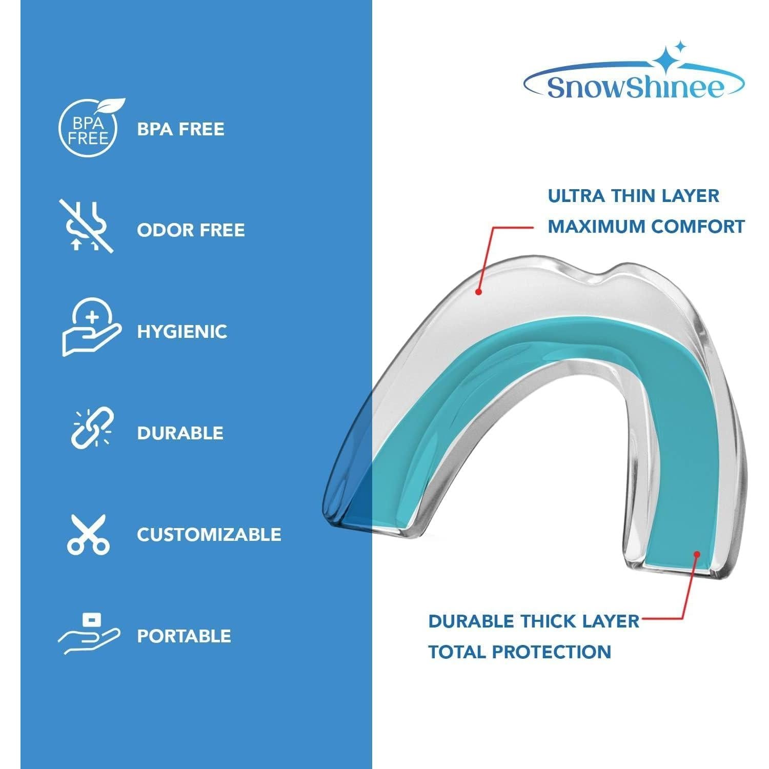 Protector Bucal Snowshinee para Rechinar Dientes - 4 Unidades