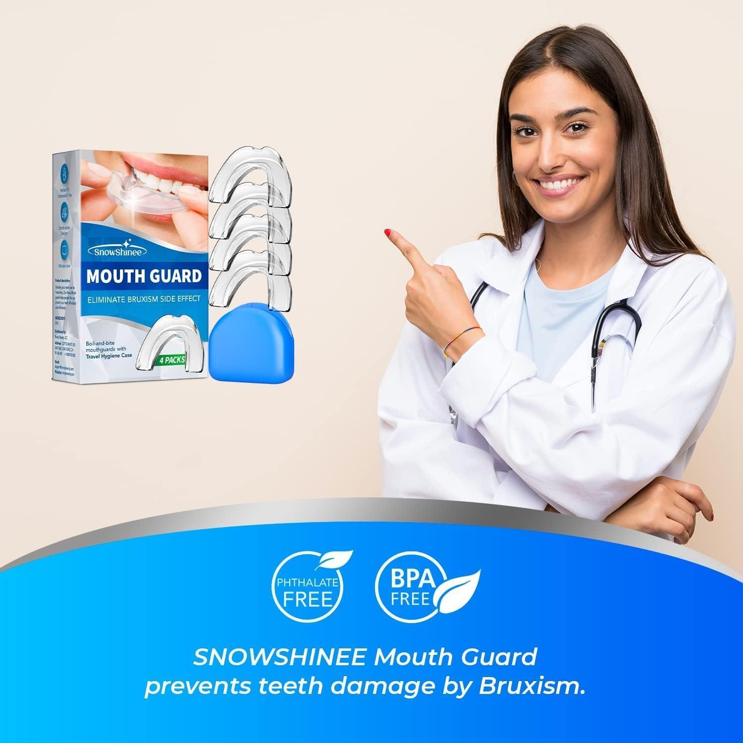 Protector Bucal Snowshinee para Rechinar Dientes - 4 Unidades