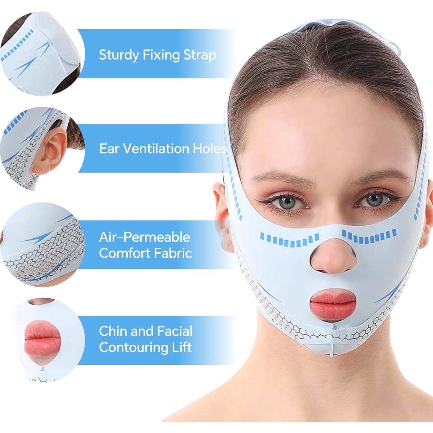 Mascarilla Elevadora Facial Bihevn en V - Reductor Doble Barbilla