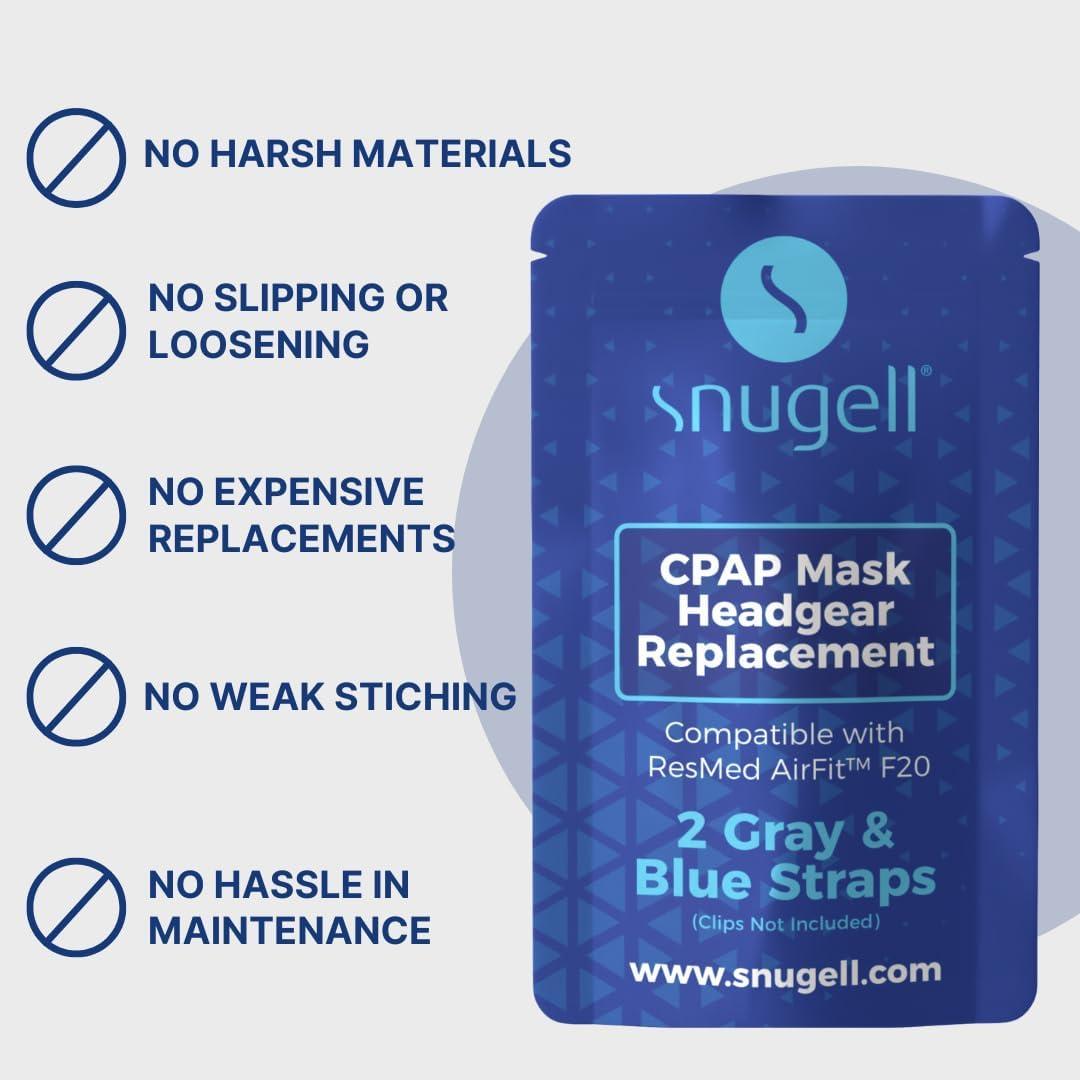 Correa de Reemplazo Snugell para Máscara CPAP ResMed F20 - 2 Unidades